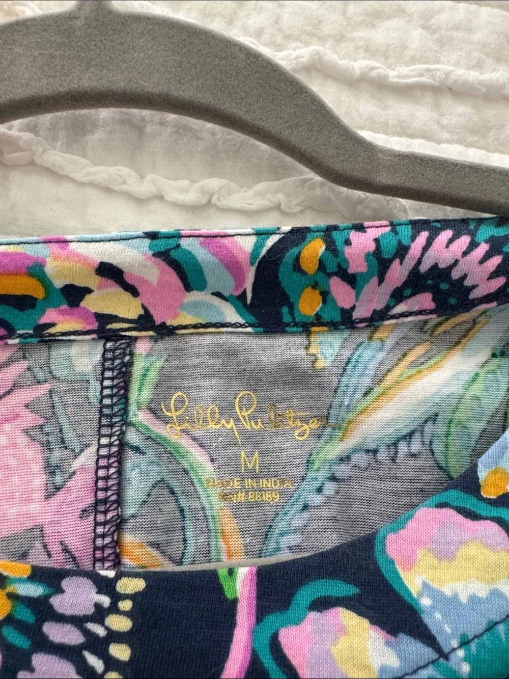 Lilly Pulitzer Navy Multicolor Floral Long-Sleeve Dress